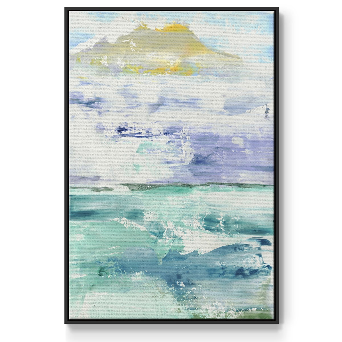 Fantasy Seascape Framed Premium Gallery Wrapped Canvas - Ready to Hang - 17 x 25 - Black Floating Frame