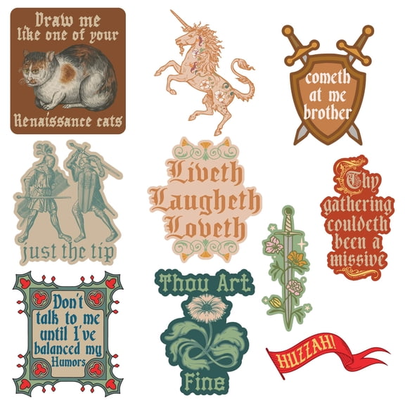 Fantasy Sticker Extra Large Stickers Funny Enchanted Adhesives with Memes