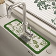 thumbnail image 1 of Fantasy Style Faucet Draining Mat, Diatom Mud Faucet Non-Slip Drain Pad Sink Mat, Drying Mat for Kitchen Counter & Bathroom Kitchen Sink Splash Guard 15 * 5.4in -Green, 1 of 8