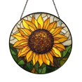 Fantasy Sunflower Glass Window Decor – Handmade Decorative Hanging Art ...