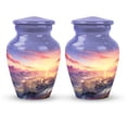 thumbnail image 1 of Fantasy Sunset Valley Cremation Urn Human Ashes - Urns For Human Ashes Adult Female - Burial Urns For Adult Human Ashes - Urn For Human Ashes Adult Men (Size -3inch,2Pcs), 1 of 5
