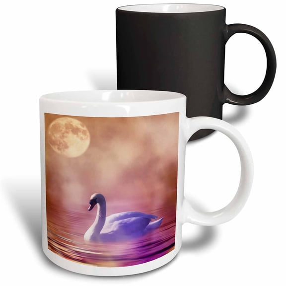 3drose, Fantasy Swan, 11oz Magic Transforming Mug