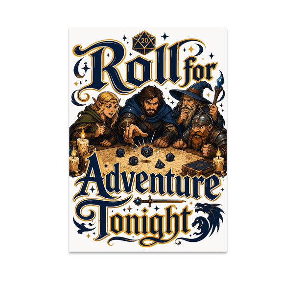 Fantasy Tabletop Adventure Art - Tabletop Gamers - 13x19 Poster Print