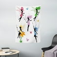 thumbnail image 1 of Fantasy Tapestry, Cute Pixie Spirit Elf Fairies Flying with Butterflies Girls Princess Flowers Design, Wall Hanging for Bedroom Living Room Dorm Decor, 40W X 60L Inches, Multicolor, by Ambesonne, 1 of 2
