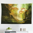 thumbnail image 1 of Fantasy Tapestry, Moon Surreal Scene with Riverside Lake Forest and Medieval Castle on Hill Art, Fabric Wall Hanging Decor for Bedroom Living Room Dorm, 2 Sizes, Green and Blue, by Ambesonne, 1 of 1