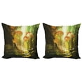 thumbnail image 1 of Ambesonne Fantasy Throw Pillow Cover 2 Pack, Vivid Autumn Season, 24", Multicolor, 1 of 2