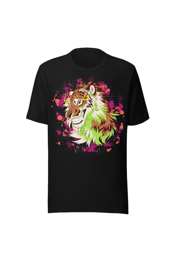 Fantasy Tiger Anthro Furry Art Wild Animal Creative Graphic Unisex T-Shirt up to 5XL