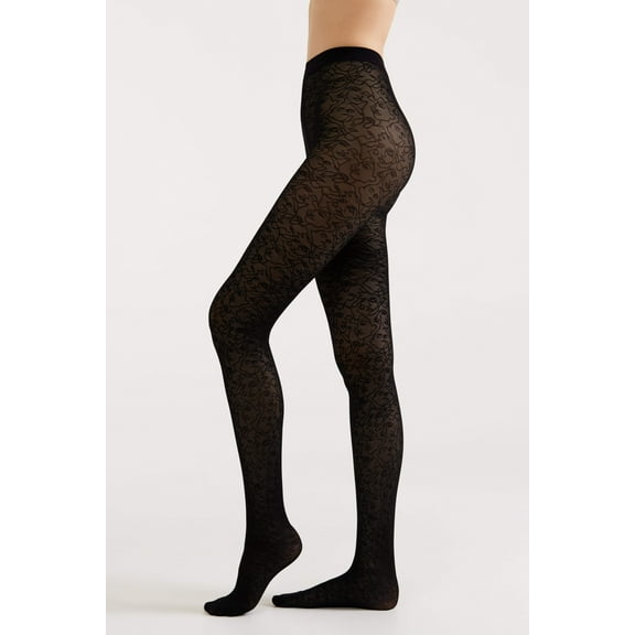 Fantasy Tights Conte Visages - Fantasy Pattern "Face"