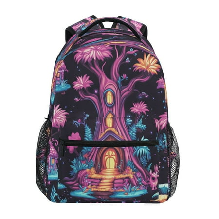 Fantasy Treehouse Stylish Large Backpack 15L Self-Standing Durable Twill for School, Office and Travel Use