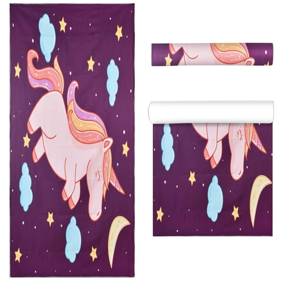 Fantasy Unicorn Beach Towel for Kids Girls Women, Thin Lightweight Soft Sand Free Microfiber Cute Beach Bath Shower Swimming Pool Towels 27X60 Inch