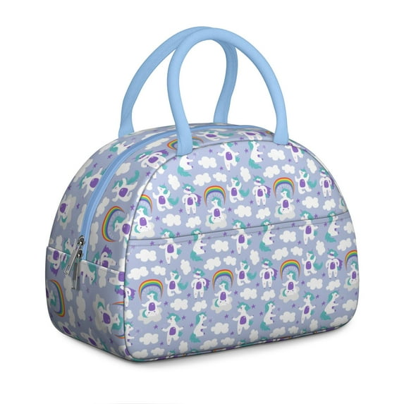 Fantasy Unicorn Lunch Box - Rainbow Swirl Design, Leakproof Cooler for Parties