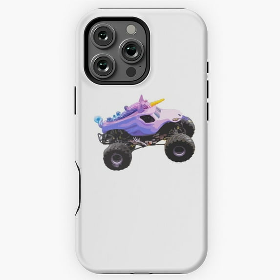 Fantasy Unicorn Monster Truck Kids Phone Case for iPhone 16 15 14 13 12 11 Pro Max - Fun Phone