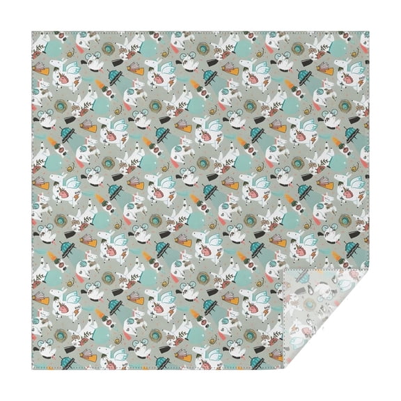 Fantasy Unicorn Pattern Square Tablecloth,Waterproof Square Table Cover,Wipeable Spillproof Washable Table Cover for Home Kitchen Party Decor 52"x52"(132x132cm)