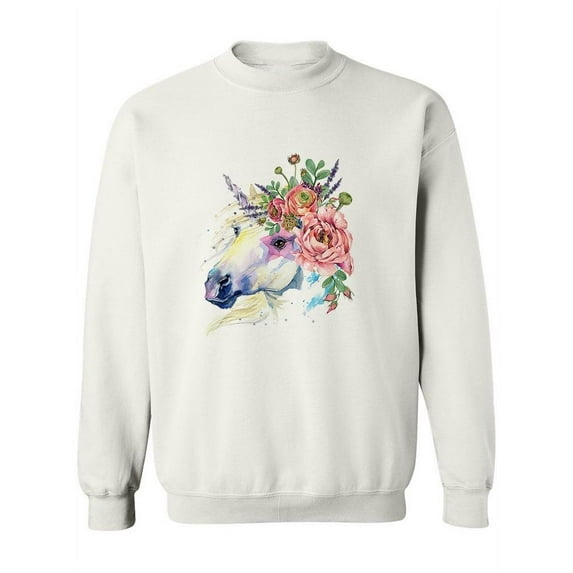 Fantasy Unicorn Watercolor  Sweatshirt Women -Image by Shutterstock, Female XX-Large