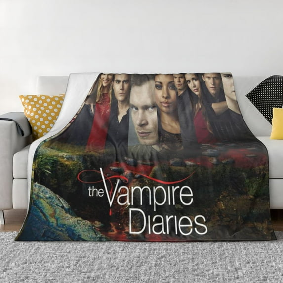 Fantasy Vampire Diaries Flannel Blanket Ultra-Soft Micro Fleece Throw Blanket For Bed Sofa Couch Car Office Unisex Adult Fuzzy Bed Blanket Cozy Kids Throw Blanket 40"x30"