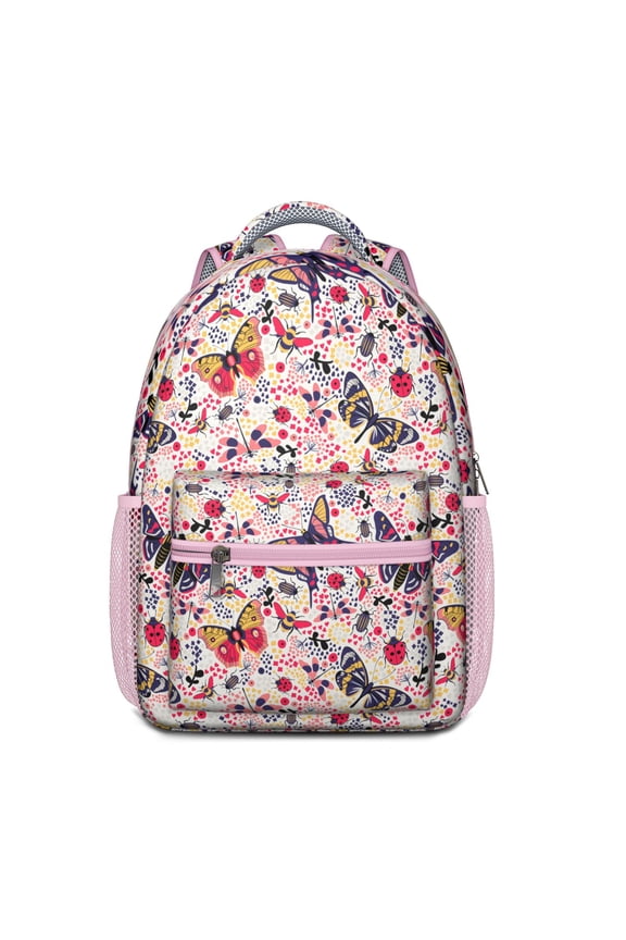 Fantasy Wing Print Student Backpack - Waterproof, Ergonomic, Spacious, Artistic Butterfly Illustration for Commuters