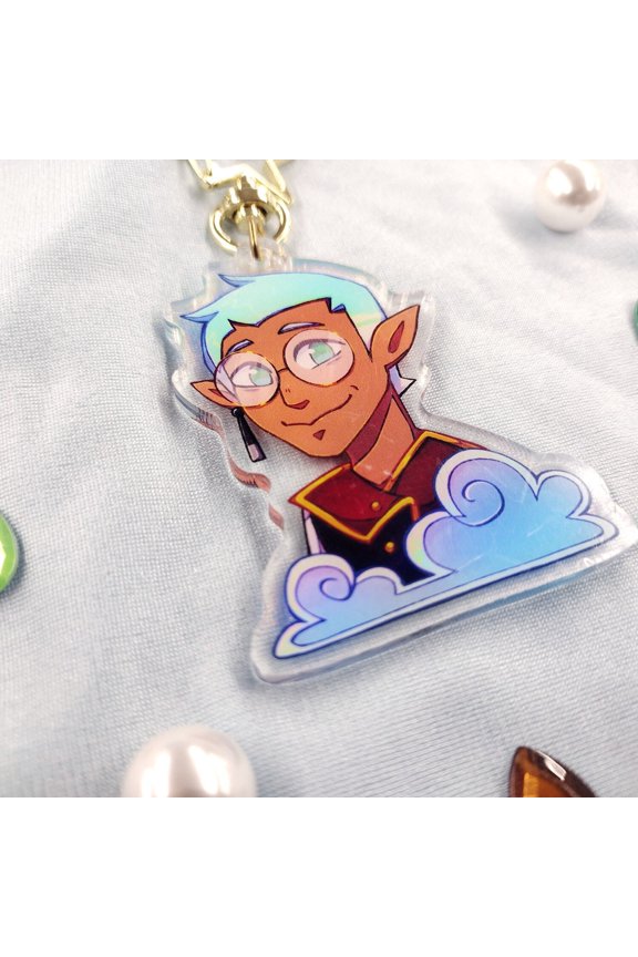 Fantasy Witch Bard Character Acrylic Keychain Cute Chibi Cartoon Bag Charm Fan Gift