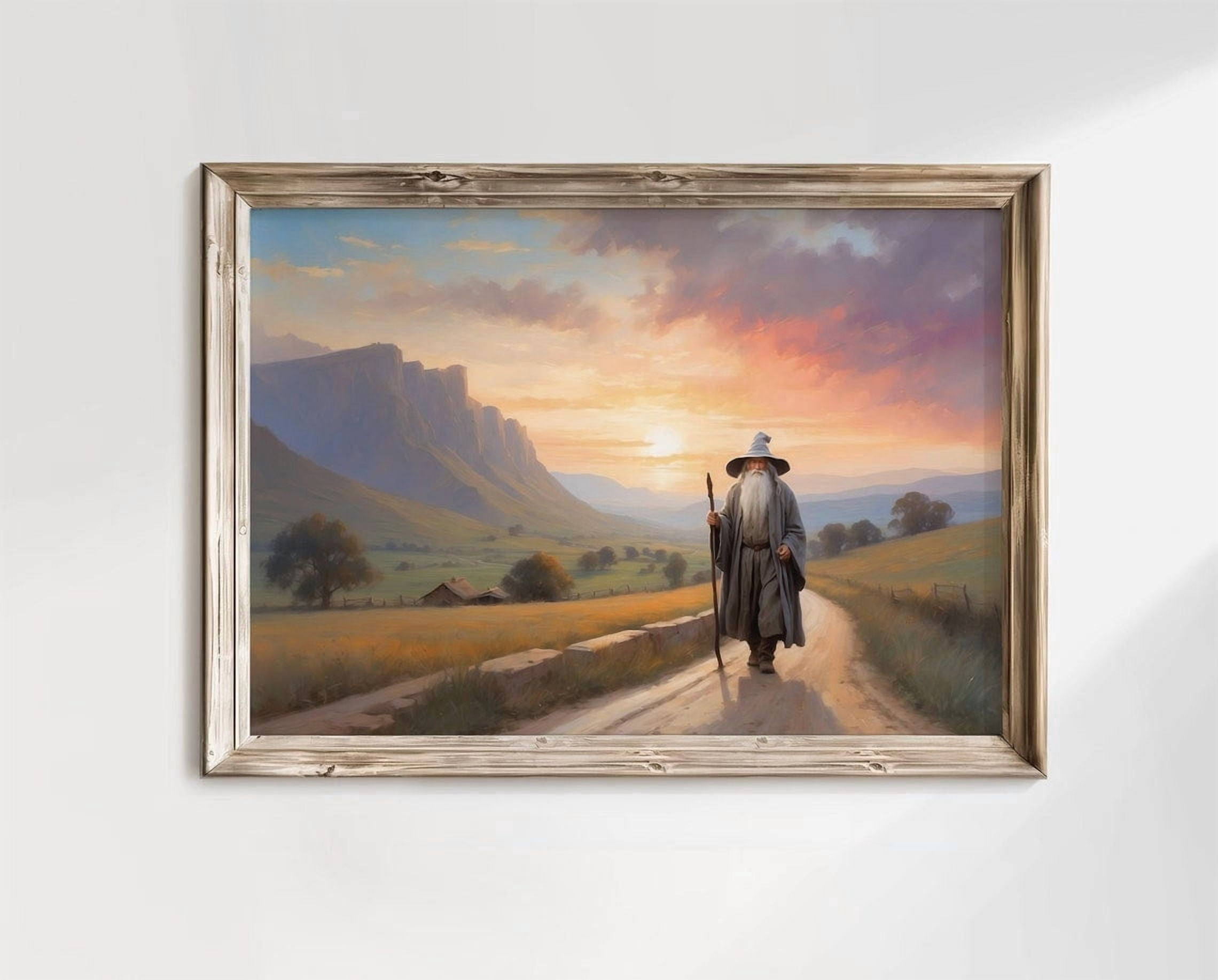 Fantasy Wizard Landscape Poster,
