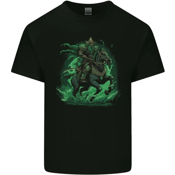 Fantasy Wizard On Horseback Warlock and Magician and Unisex T-Shirt