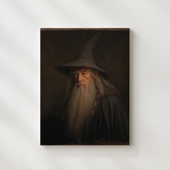 Fantasy Wizard Wall Art Magical Decor Living Room Bedroom Office