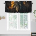 thumbnail image 1 of Fantasy Wolf Kitchen Curtain Valances Rustic Dark Gothic Wildlife Animal Window Valance for Bedroom Bathroom Living Room Dining Room Valances Set 54 by 18 in, 1 Panel, 1 of 6