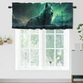 thumbnail image 1 of Fantasy Wolf Rod Pocket Thermal Insulated Curtain Valance Forest Animal Galaxy Starry Sky Window Treatment Valance Curtains for Bathroom 54 by 18 in, 1 Panel, 1 of 6
