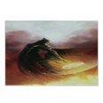 thumbnail image 1 of Fantasy World Cutting Board, Superhero in His Original Costume Flying up Magic Save the World Theme, Decorative Tempered Glass Cutting and Serving Board, Small Size, Yellow and Red, by Ambesonne, 1 of 5