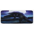 thumbnail image 1 of Fantasy World Kitchen Mat, Surreal Werewolf Electric Eyes in Full Moon Transformation Folkloric, Plush Decorative Kitchen Mat with Non Slip Backing, 47" X 19", Purple Blue, by Ambesonne, 1 of 1