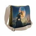 thumbnail image 1 of Fantasy World Messenger Bag, Moon Halloween Queen, Unisex Cross-body, by Ambesonne, 1 of 2