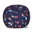 thumbnail image 1 of Fantasy World Storage Toy Bag Chair, Orient Bird with Stars and Clouds at Nighttime, Stuffed Animal Organizer Washable Bag, Small Size, Multicolor, by Ambesonne, 1 of 3