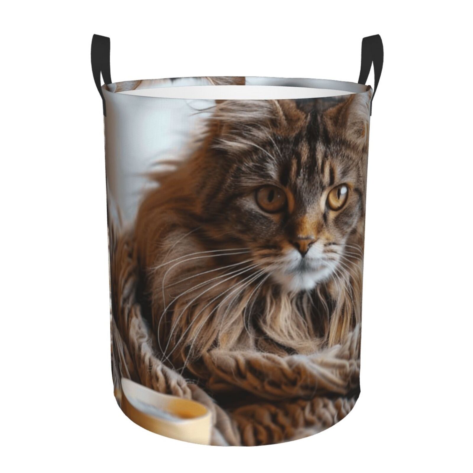 Fantasy animal Circular laundry basket, dirty clothes basket with