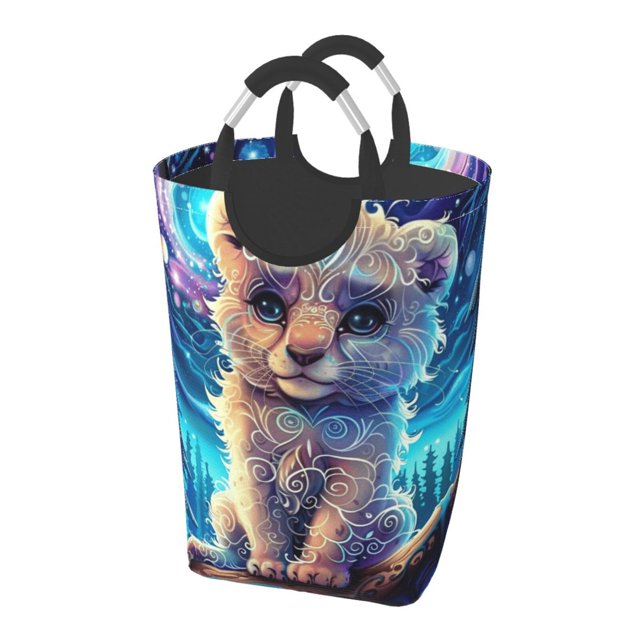 Fantasy animal closeup Oversized travel laundry bag, antitear dirty