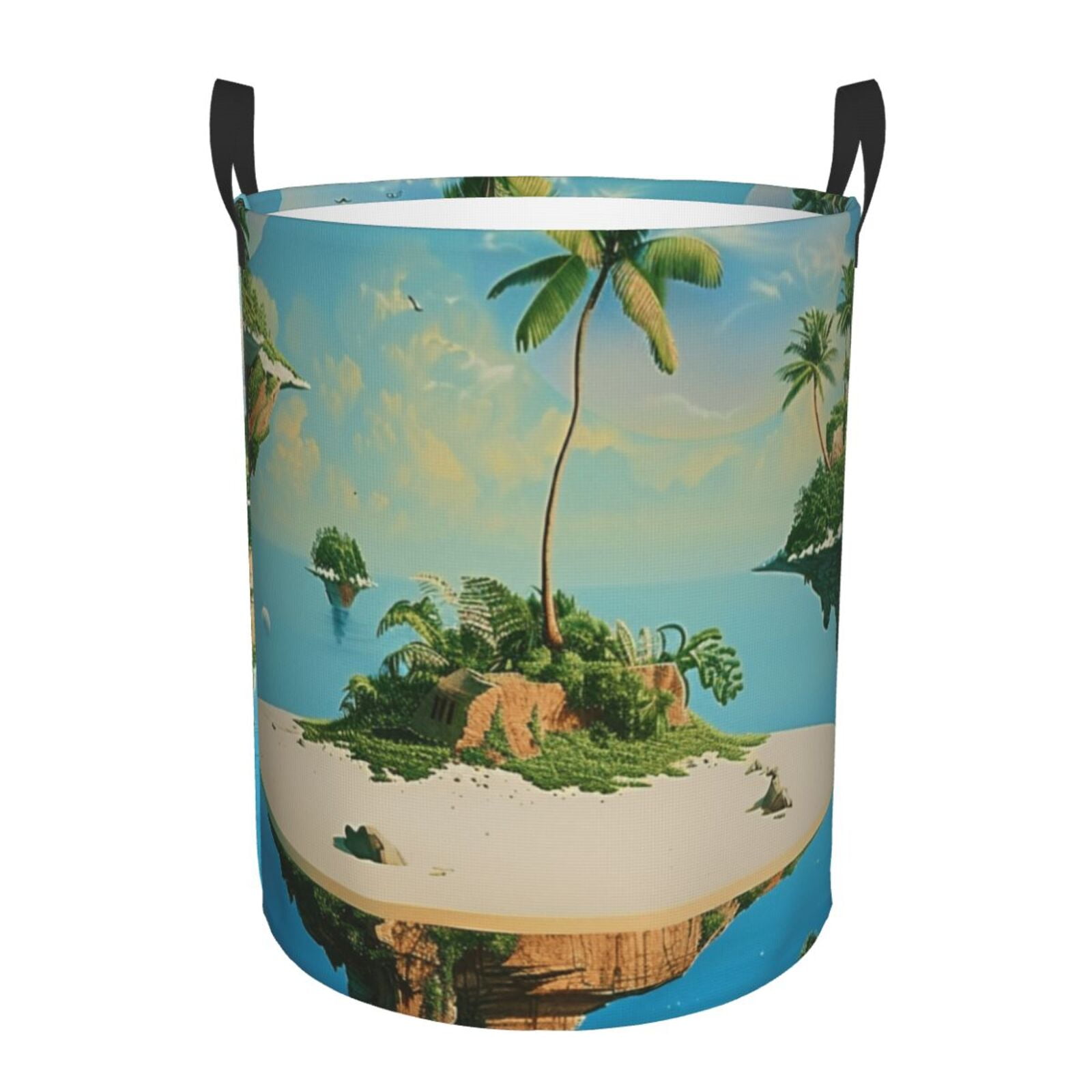 Fantasy building on the beach Circular Gift Dirty Clothes Storage