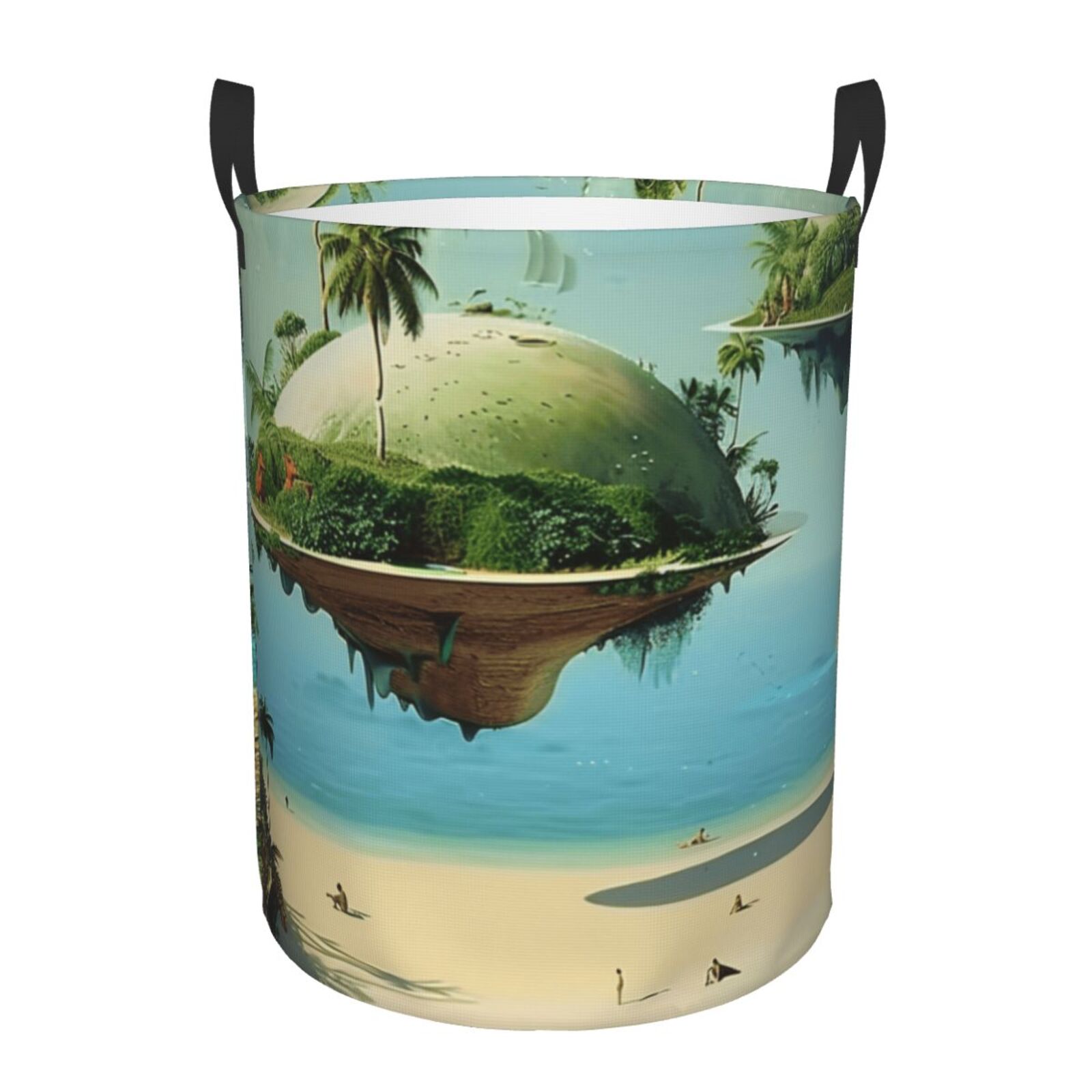 Fantasy building on the beach Circular Gift Dirty Clothes Storage