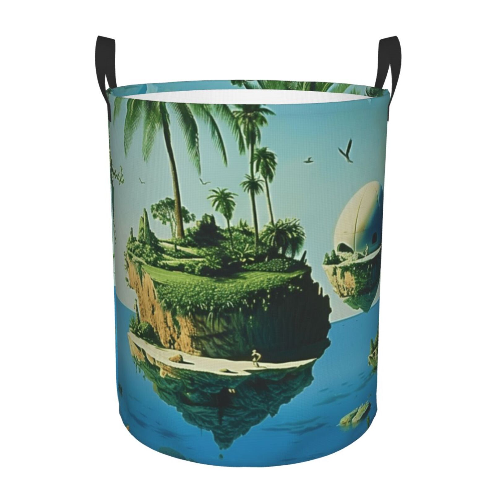 Fantasy building on the beach Circular Gift Dirty Clothes Storage