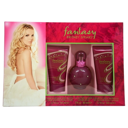 Fantasy by Britney Spears for Women - 3 Pc Gift Set 1oz EDP Spray, 1.7oz Body Souffle, 1.7oz Shower Gel