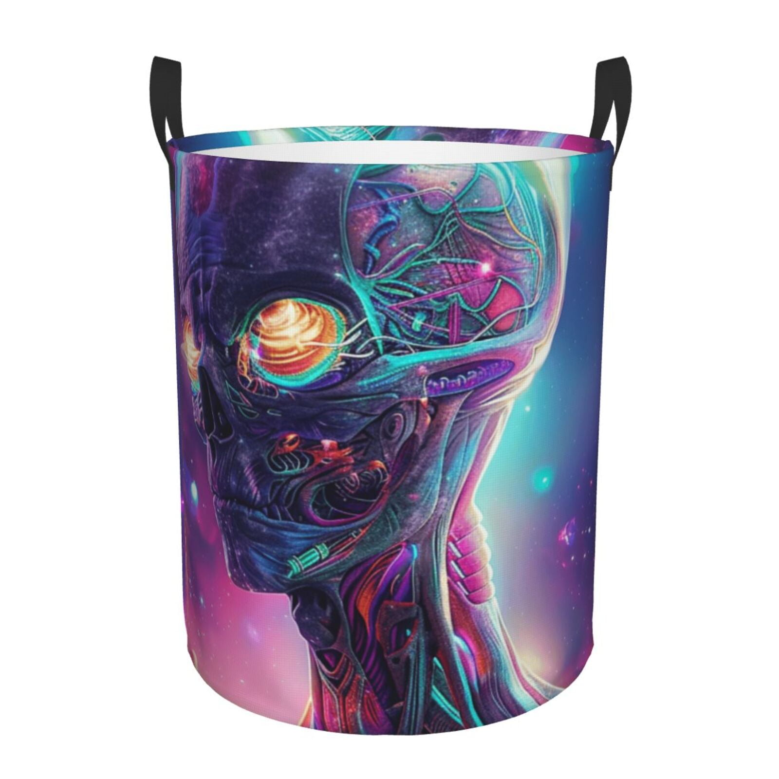 Fantasy closeup Circular laundry basket, dirty clothes basket with