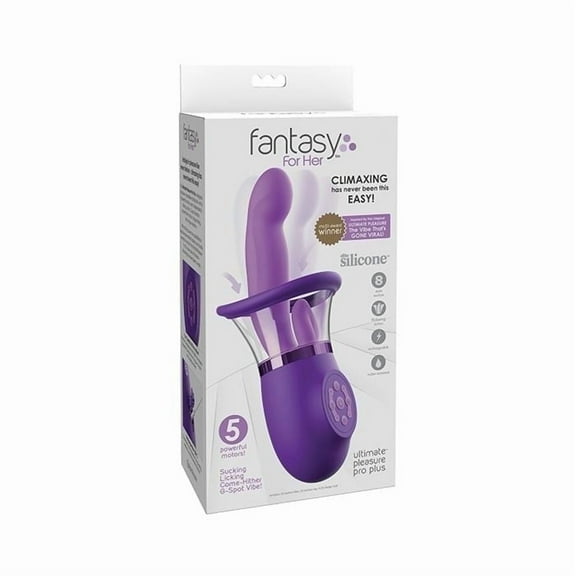 Fantasy for Her Ultimate Pleasure Pro Plus G-Spot Suction Vibrator, Purple