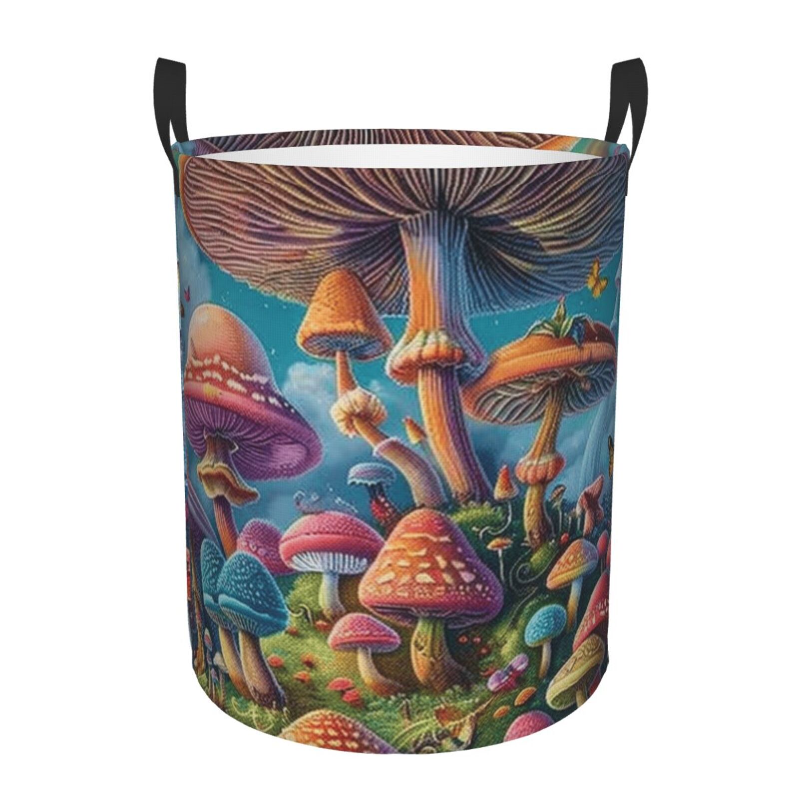 Fantasy plant basket with handle, circular laundry basket, waterproof