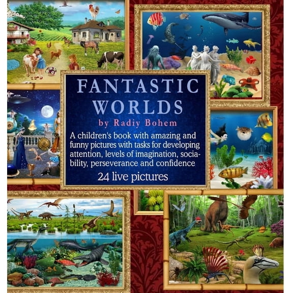 Fantasy worlds. Funny pictures with tasks for development., (Hardcover)