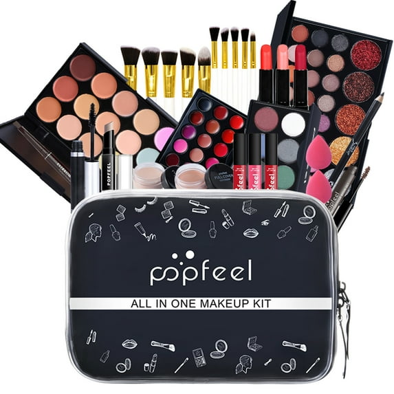 FantasyDay All-in-one Makeup Set Holiday Gift Surprise | Full Makeup Kit for Women Essential Starter Bundle Include Eyeshadow Palette Lipstick Blush Concealer Face Powder Eyeliner Mascara Soft Brush