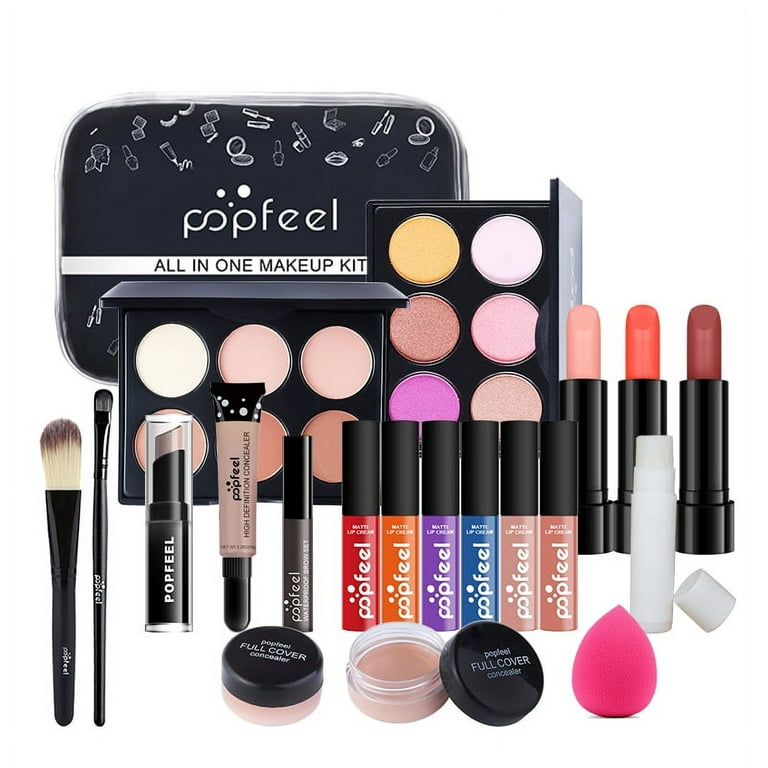FantasyDay All-in-one Makeup Set Holiday Gift | Full Makeup Kit for Women  Essential Starter Bundle Include Eyeshadow Palette Lipstick Blush Cream