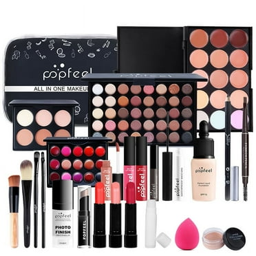 FantasyDay All-in-one Makeup Set Holiday Gift Surprise | Full Makeup Kit for Women Essential Starter Bundle Include Eyeshadow Palette Lipstick Blush Concealer Face Powder Eyeliner Mascara Soft Brush