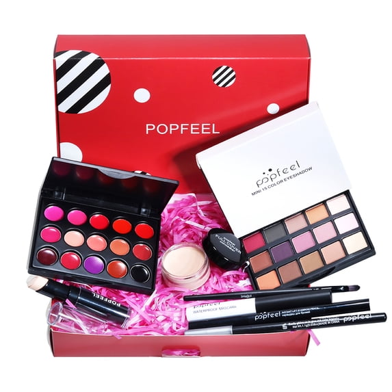 FantasyDay All-in-one Makeup Set Holiday Gift Surprise | Full Makeup Kit for Women Essential Starter Bundle Include Eyeshadow Palette Lipstick Blush Concealer Face Powder Eyeliner Mascara Soft Brush