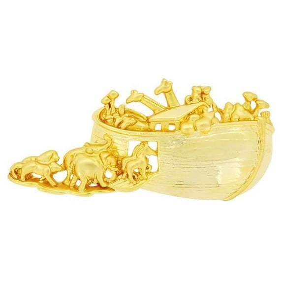 Fantasyard 1011901 Noahs Ark Brooch Pin, Golden