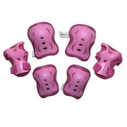 Fantasycart's Youth Cycling Roller Skating Knee Elbow Wrist Protective Pink Pads- Suitable for Skateboard, Biking, Mini Bike Riding and Others in Pink