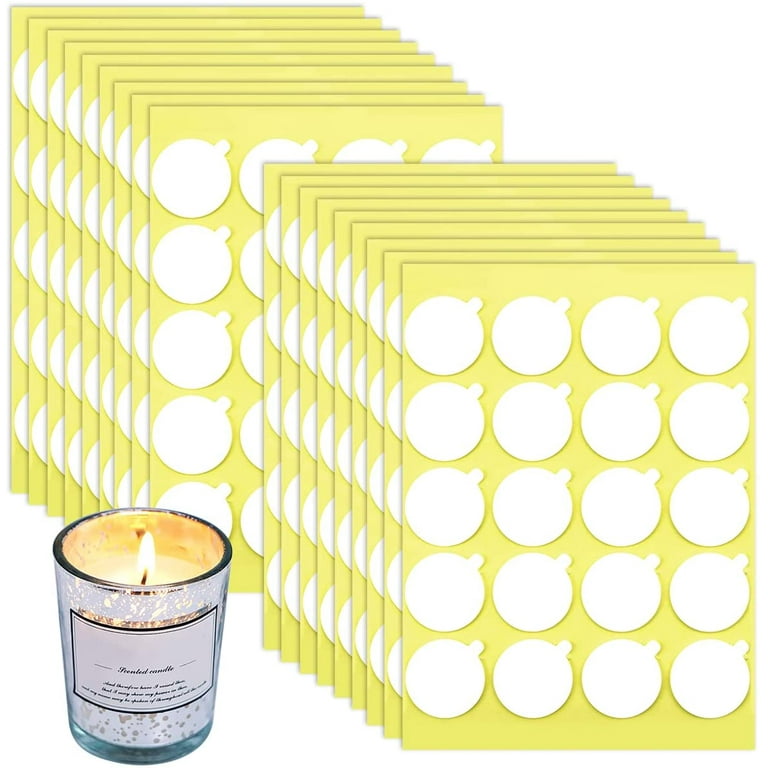 Fantasyon 360PCS Candle Wick Stickers for Candle Making Heat Resistance  Wick Sticker Supplies Round Double-Sided Stickers with The Little Tail  Candle Making Kit 