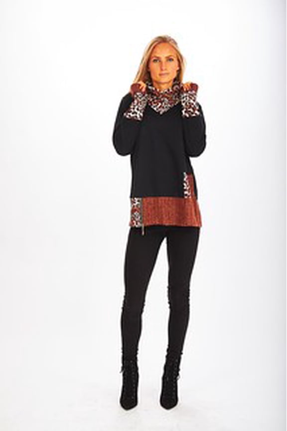 Womens Long Sleeve Pull-Over Sweater, Tops,Tunic.
