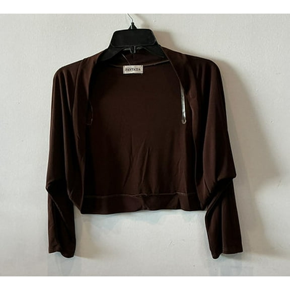 Fantazia Women's Short Sleeve Bolero Shrug for Dresses Open Front Knit Cropped Cardigan Loose Sheer Cardigan Sweater