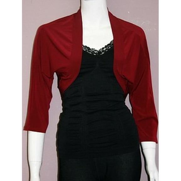 Fantazia Women's Short Sleeve Bolero Shrug for Dresses Open Front Knit Cropped Cardigan Loose Sheer Cardigan Sweater